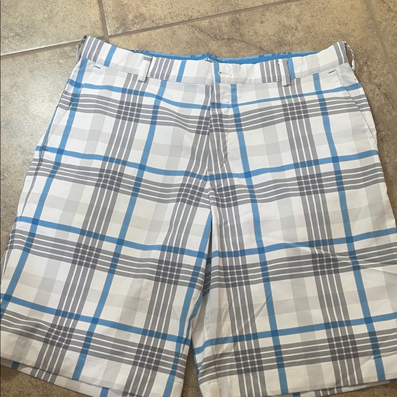 Nike Other - Nike golf Men's Plaid Performance Golf Shorts - Blue & Gray
